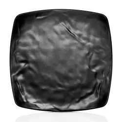 [4899] Plato Postre Melamina Pizarra Negra 21.5X21.5 Cm.