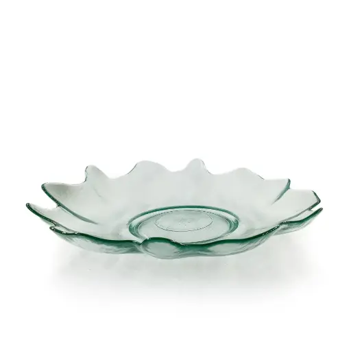 [4842] Plato de vidrio reciclado feston 33 cm