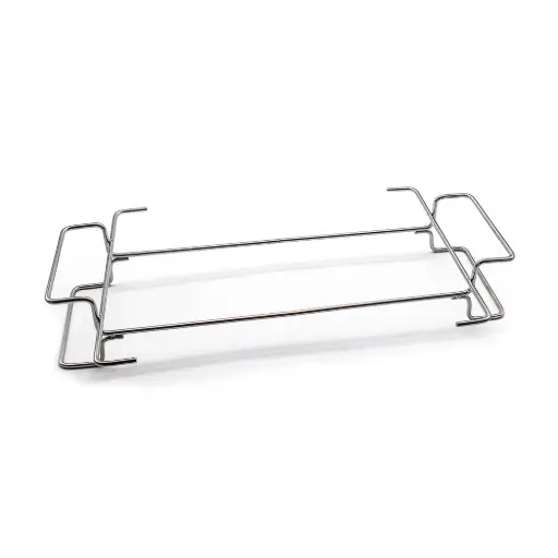 [4768] Soporte fuente llama rectangular de acero inoxidable 32x22 cm