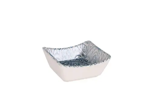 [B981012] Bol Degustacion Cuadrado Stonware Decorado 10X10X4 Cm.