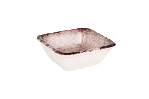 [B981011] Bol Rectangular Decorado Stonware 10.5X9.5X4 Cm.