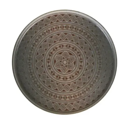 [B928279X] Plato llano Hygge Damasquino 22 cm