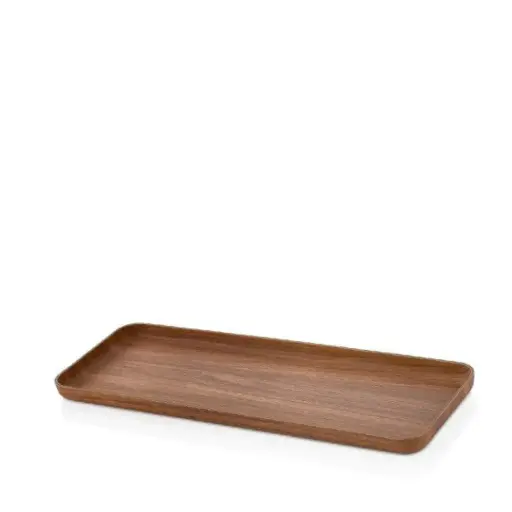 [146-0029] Fuente rectangular madera PS 24x11 cm