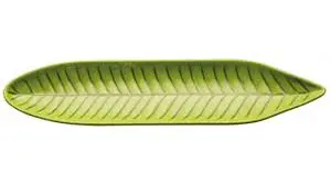 [83862] Zz26 Fuente Hoja Natural Melamina Verde 34,5X8 Cm.