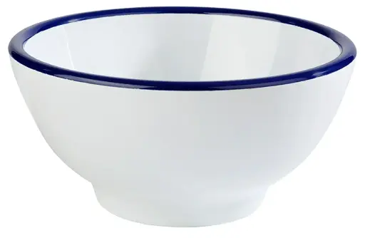 [84494] Ensaladera Enamel Look melamina filo azul 20x10,5 cm