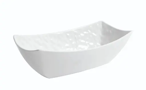 [B885026] Ensaladera rectangular Mamba blanca melamina 32,6x17,5x10 cm