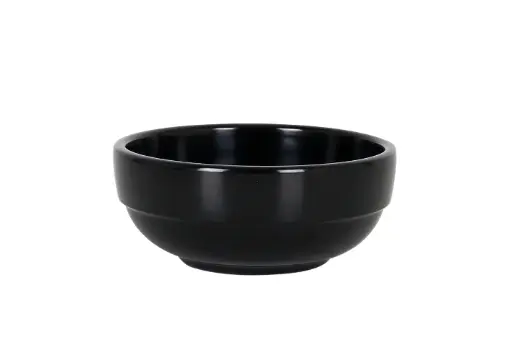 [B885519] Bol apilable melamina negro 14x5,5 cm