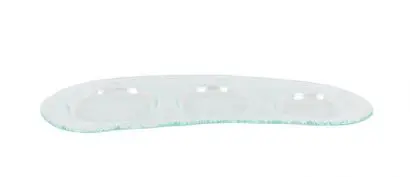 [B605019] Zz26 Fuente Degustacion 3 Compartimentos Baecula Vidrio 37X14X1,5 Cm.