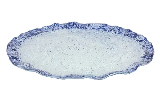 [P605035B] Zz26 Plato Presentacion Murano Cobalto 31,5X2 Cm.