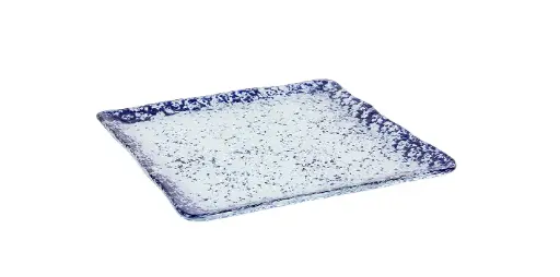 [P605028B] Zz26 Plato Ming Murano Cobalto 20X20 Cm.