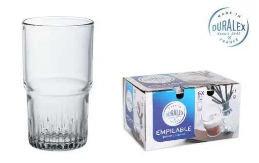 [T02-1063AB] Zz26 Vaso Dx. Apilable Alto 34 Cl. 6 Unid.