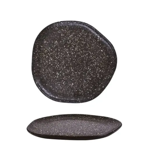 [176-RP4649-8] PLATO POSTRE SILICE COSMOS 20.5 CM.