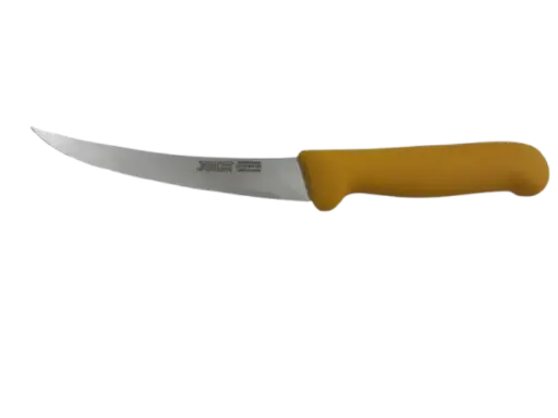 [787205] Cuchillo deshuesar curvo amarillo 13 cm