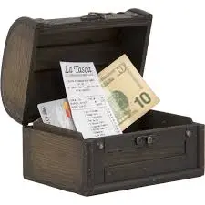 [MC-BPBOX-AN] Caja Porta Cuentas Madera Treasure