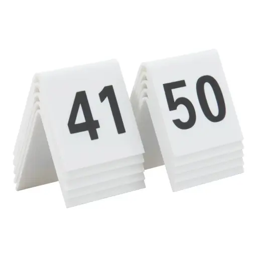 [TN-41-50-WT] Numero De Mesa Blanco Del 41 Al 50