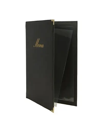 [MC-CRA4-BL] Porta menú Classic doble Funda negro A4
