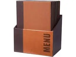 [MC-TRA4-LB] Porta Menus Trendy A4 Marron