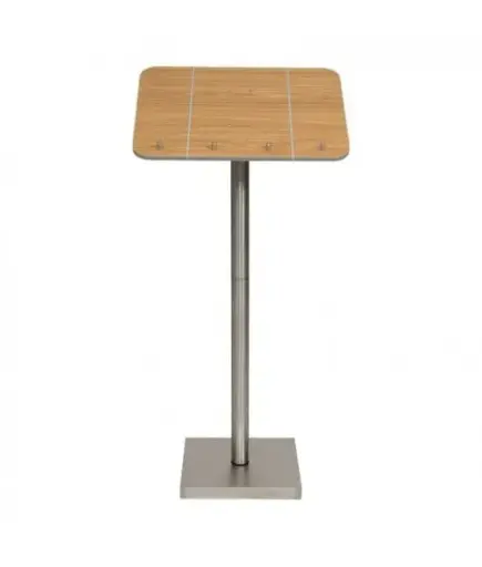 [MCS-115-TE] Atril de acero inoxidable y madera 54,2x36,7x113,7 cm
