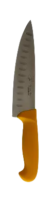[854028AM] Cuchillo Cocinero Inyectado Alveolos Amarillo 20 Cm.
