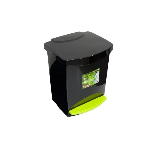 [14671] Cubo Basura Con Pedal Negro 25 L.