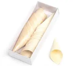 [7608] Cono Madera 8X3,5 Cm. 100 Unid.