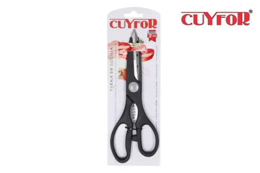 [CY-9024049V] Tijera cocina apartamentos Cuyfor negra 21 cm