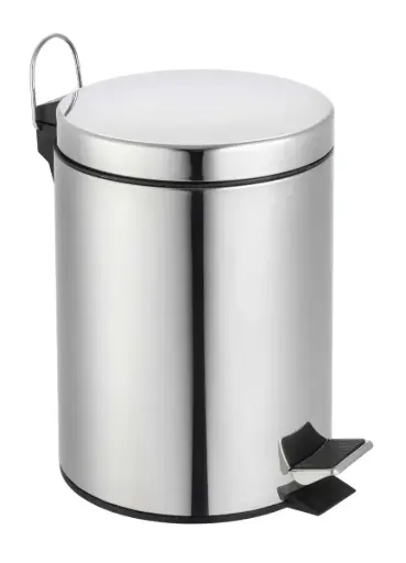 [BY01093276273] Cubo basura pedal de acero inoxidable Comfortime 5 l