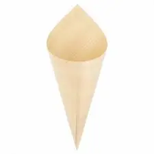 [7607] Cono Madera 12,5X5 Cm. 100 Unid.
