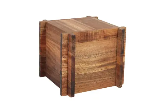 [B947053] Pedestal Madera Acacia 17X17X14.5 Cm.