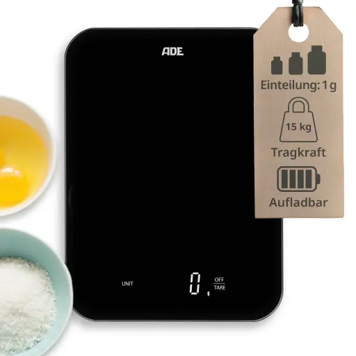 [KE2301] BALANZA RECARGABLE USB TESSA CRISTAL 15 KG.