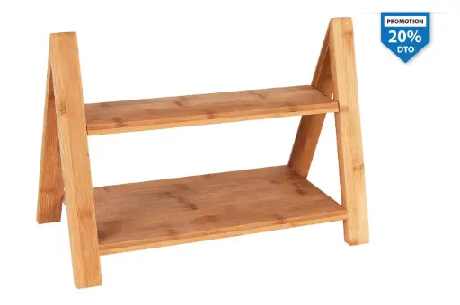 [B947070] Soporte Doble Altura Bambu Comp. Gn1/3