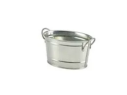 [GSB1511] ZZ26 Cubo degustación oval galvanizado 15,5x11x8.5