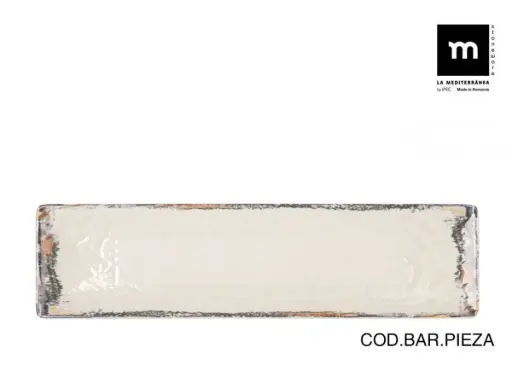 [AB25014] Fuente Rectangular Albus Elite Brillo 30X8 Cm. 