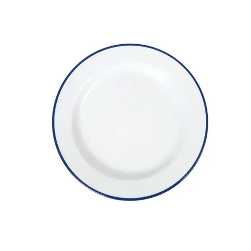 [B100V418C] Plato postre Sotavento melamina filo azul 20x2,5 cm