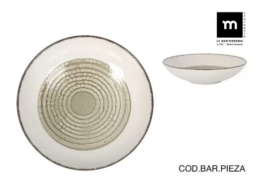 [B26102OC] Plato Hondo Occhio 21 Cm