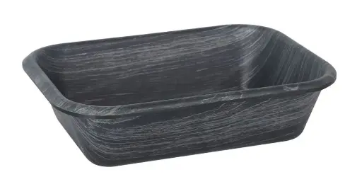 [B639028B] Ensaladera Rectangular Ps. Negra 22X18.5X6 Cm.