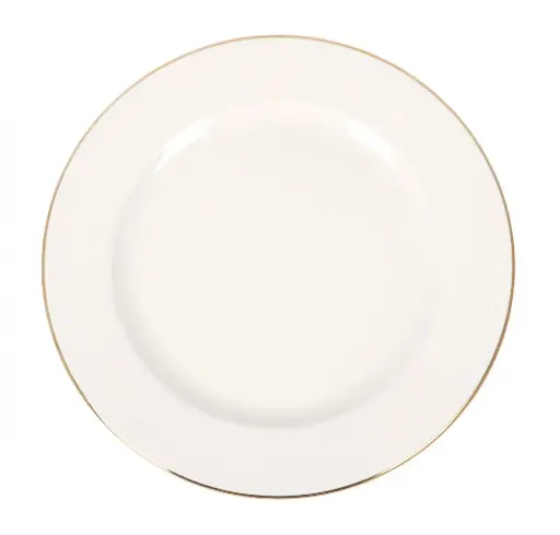 [B928027AX] Plato Llano Banquet Filo Oro 25X2,5 Cm.