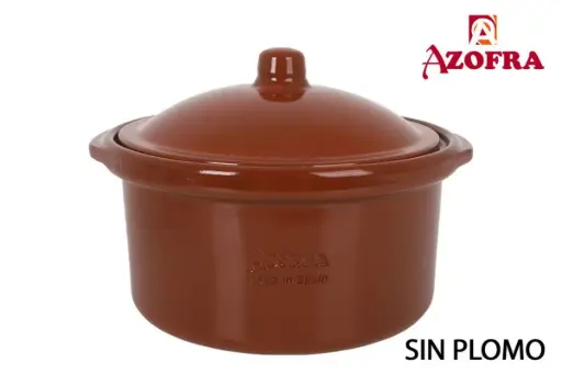 [28821201A] Cocote Barro Con Tapa 28 Cm.