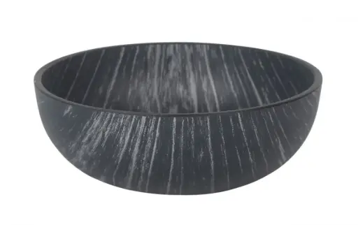[B639045B] Bol redondo PS negro 10x3,5 cm