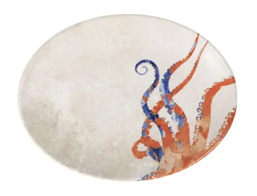 [B928397CO] Fuente oval Pulpo Coralya 20x15,6 cm