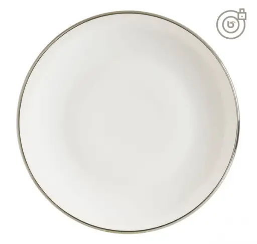 [B928025AY] Plato Presentacion Banquet Filo Plata 30X2,5 Cm.
