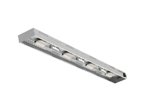 [PLC-80] Lámpara con luz halógena y calor con resistencia cerámica PLC-80 80x15x6 cm.