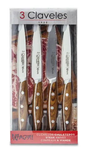 [01048] Set 4 Cuchillos Chuleteros Wagyu 11,5 Cm 