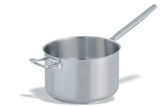 [P202032] Cazo Recto Alto Inox. Con Contra Asa 32 Cm.