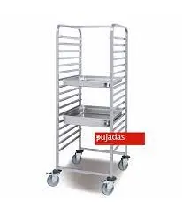 [P80440] Carro Gn. Inox. 17 Guias 2/1