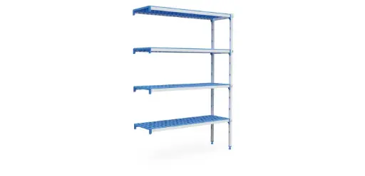 [P7480] Estantería aluminio / polietileno Angular 4 niveles 1810x555x1750 mm