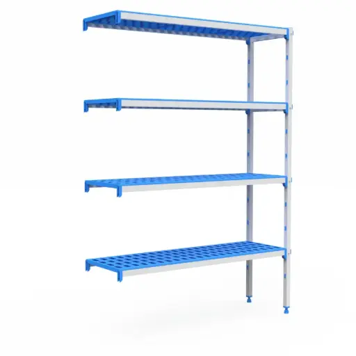[P7481] Estanteria Angular Aluminio / Polietileno 4 Niveles 1920X555X1750 Mm.