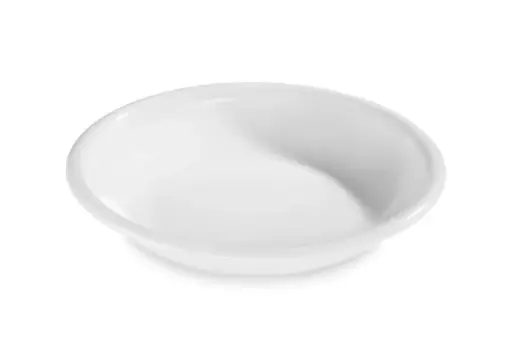 [P22022] Fuente redonda melamina blanca 36x7 cm