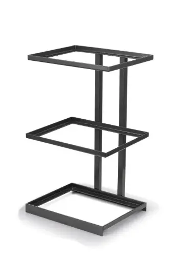 [P598003] Soporte metálico caja madera buffet 3 niveles 30x24 cm