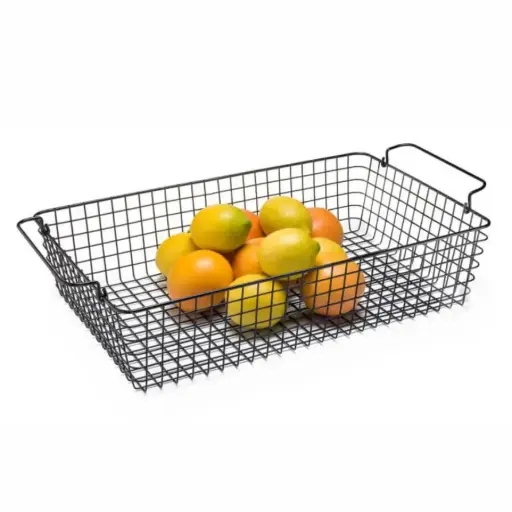 [P596110] Cesta Metal Rejada Negra Gn. 1/1